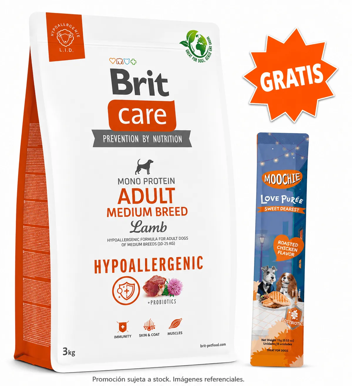 Brit Care Adult Raza Mediana Cordero y Arroz 3 kg para Perros