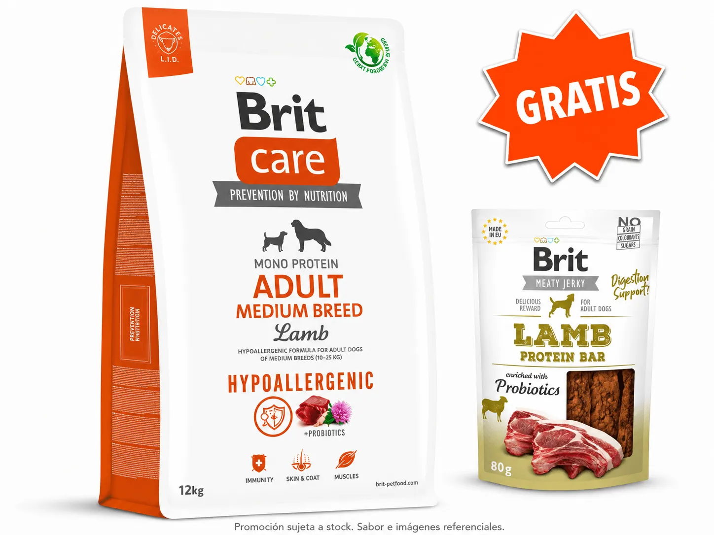 Brit Care Adult Raza Mediana Cordero y Arroz 12 kg
