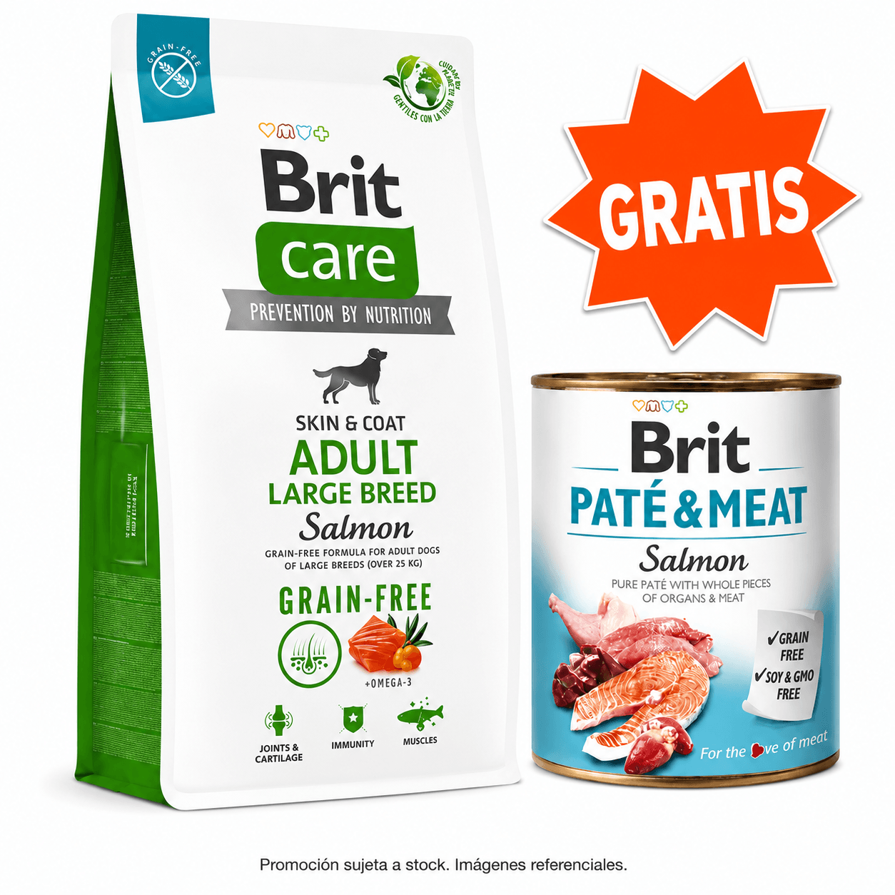 Brit Care Grain Free Adult Raza Grande Salmón 12 kg para Perros