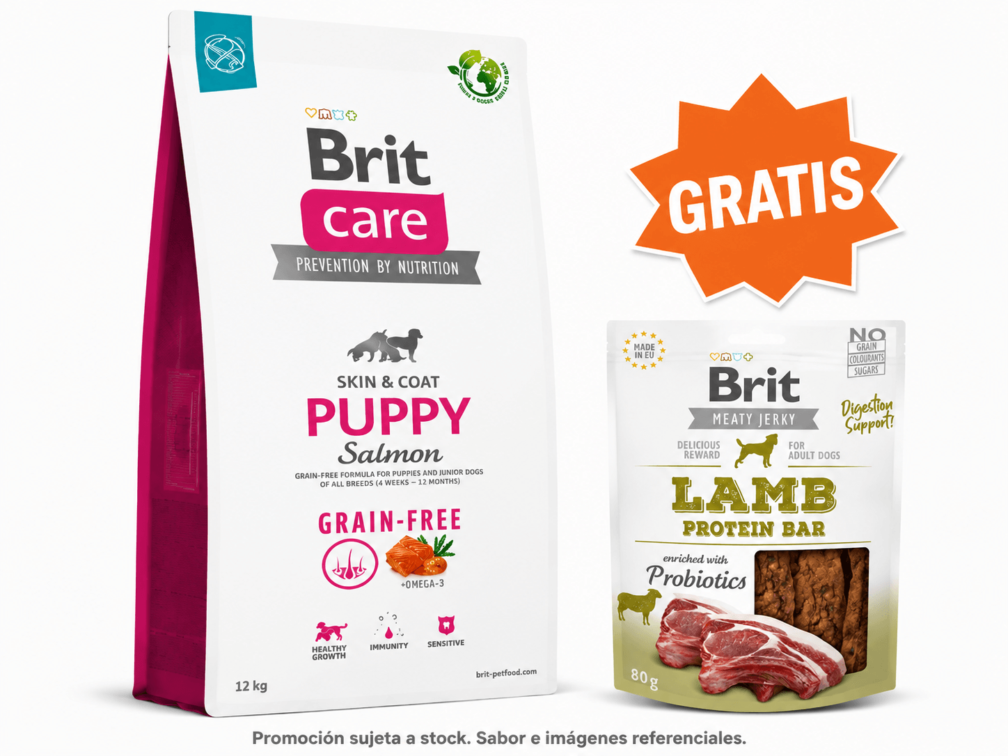 Brit Care Grain Free Puppy Salmón y Papa 12 kg para Cachorros