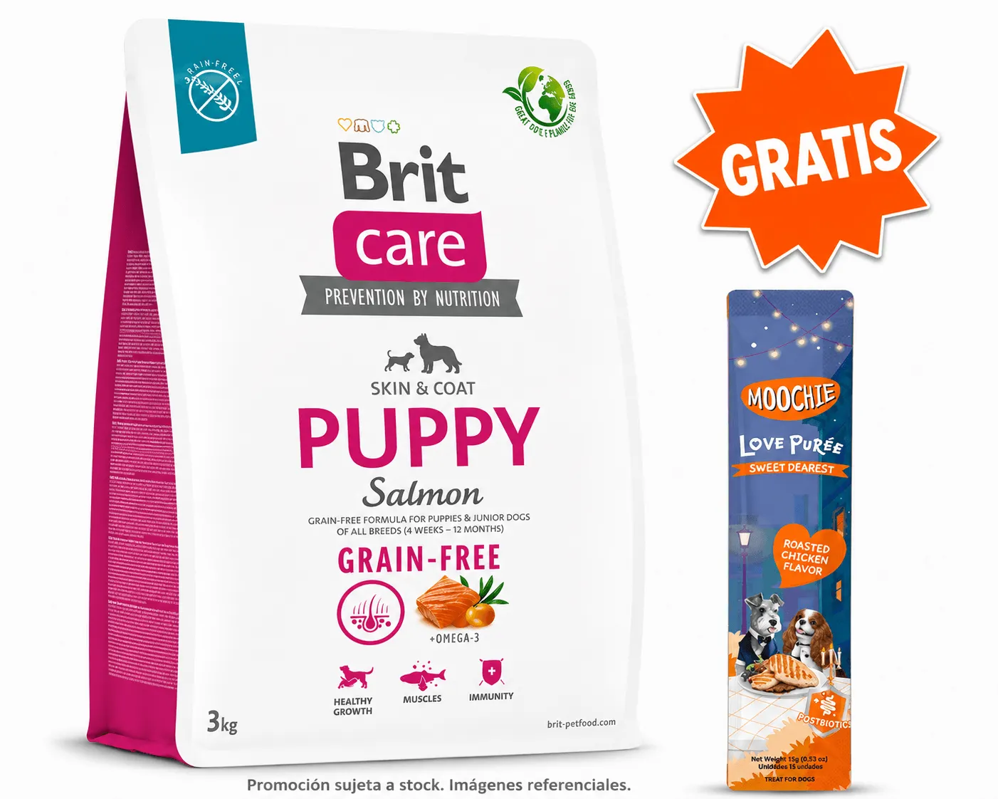 Brit Care Grain Free Puppy Salmón y Papa 3 kg para Cachorros