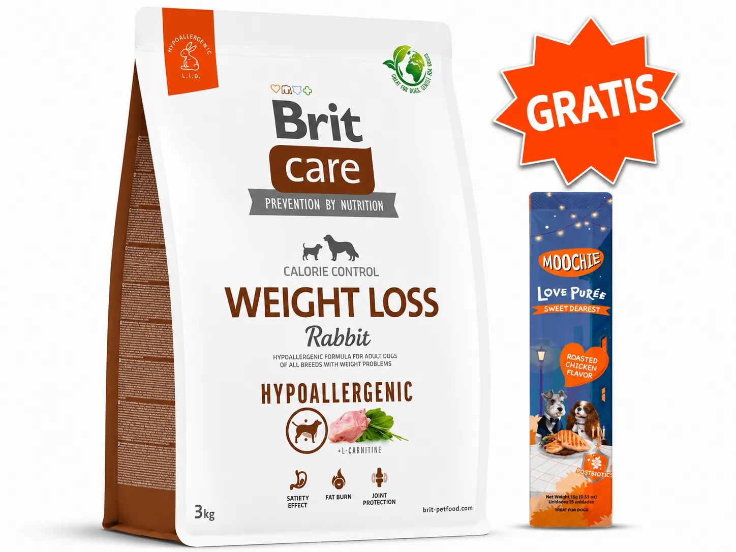 Brit Care Control de Peso Conejo y Arroz 3 kg para Perros