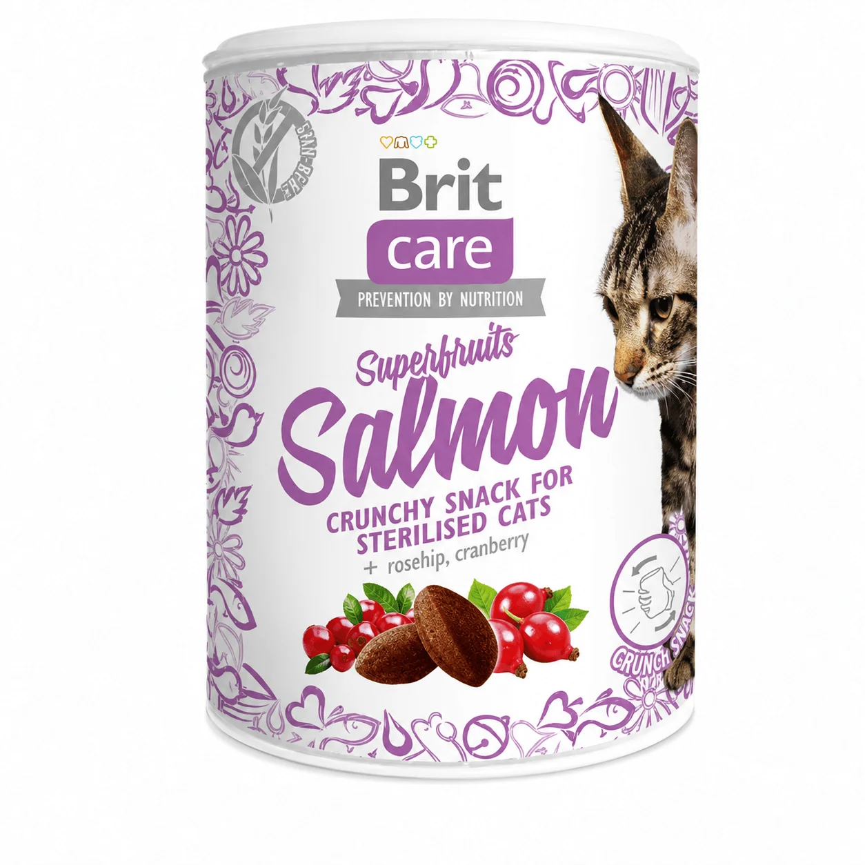 Brit Care Cat Snack Superfrutas Salmón 100 g para Gatos