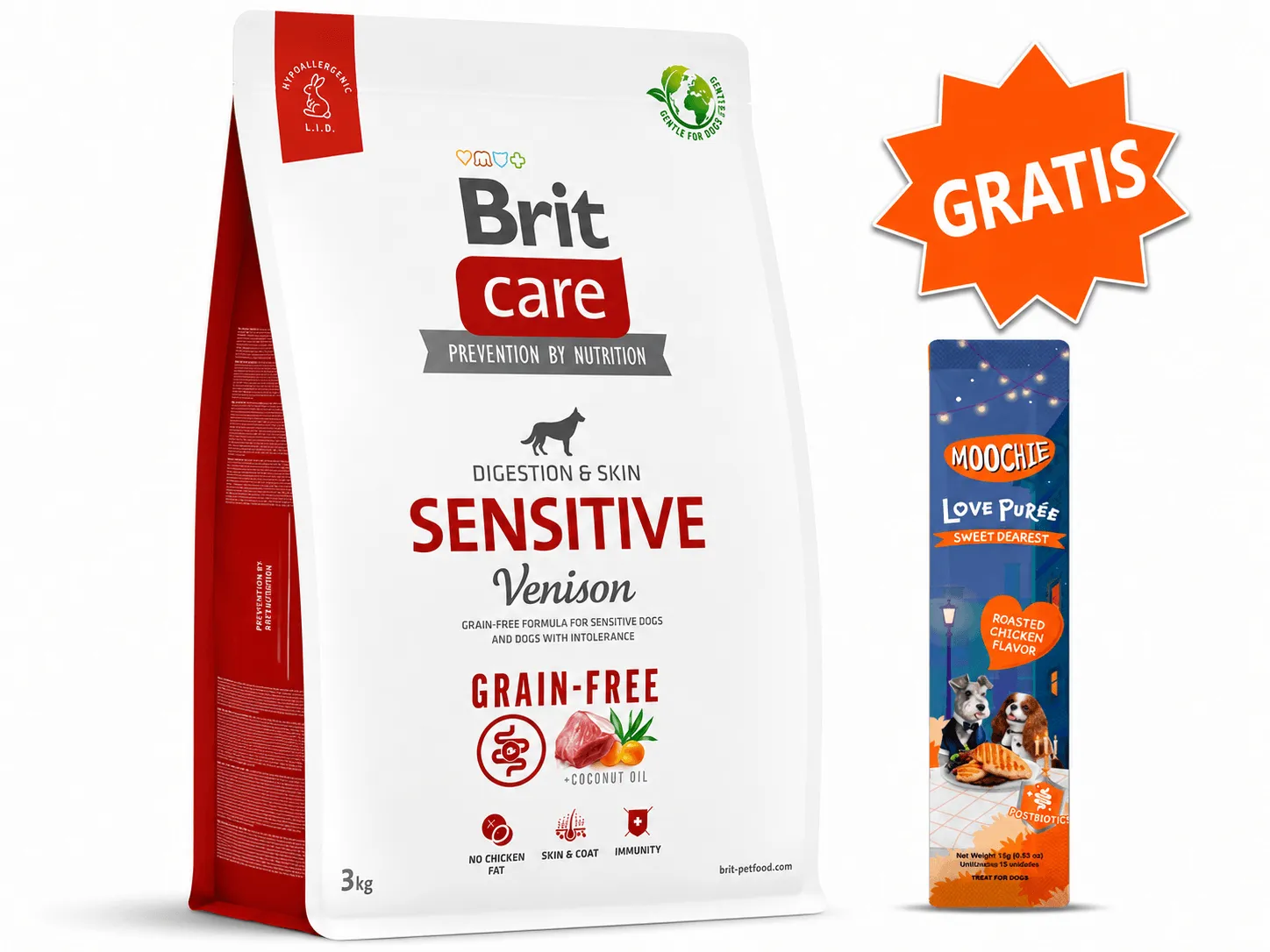 Brit Care Sensitive Venado y Papa 3 kg para Perros