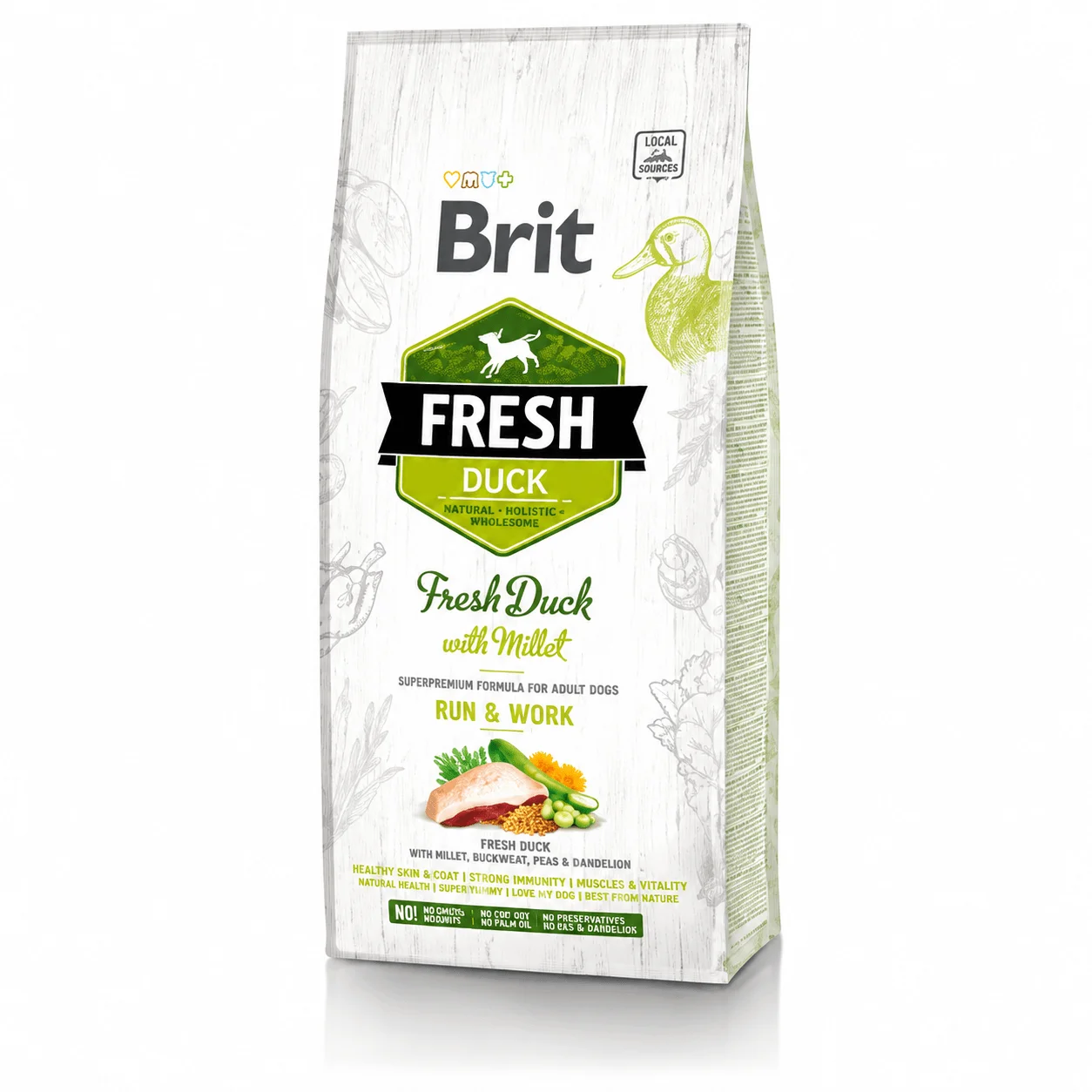 Brit Fresh Pato Active Run & Work 2.5 kg para Perros