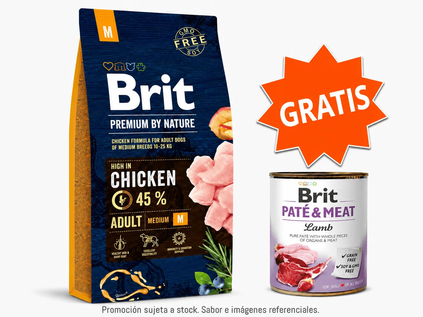 Brit Premium Adult Raza Mediana 15 kg para Perros
