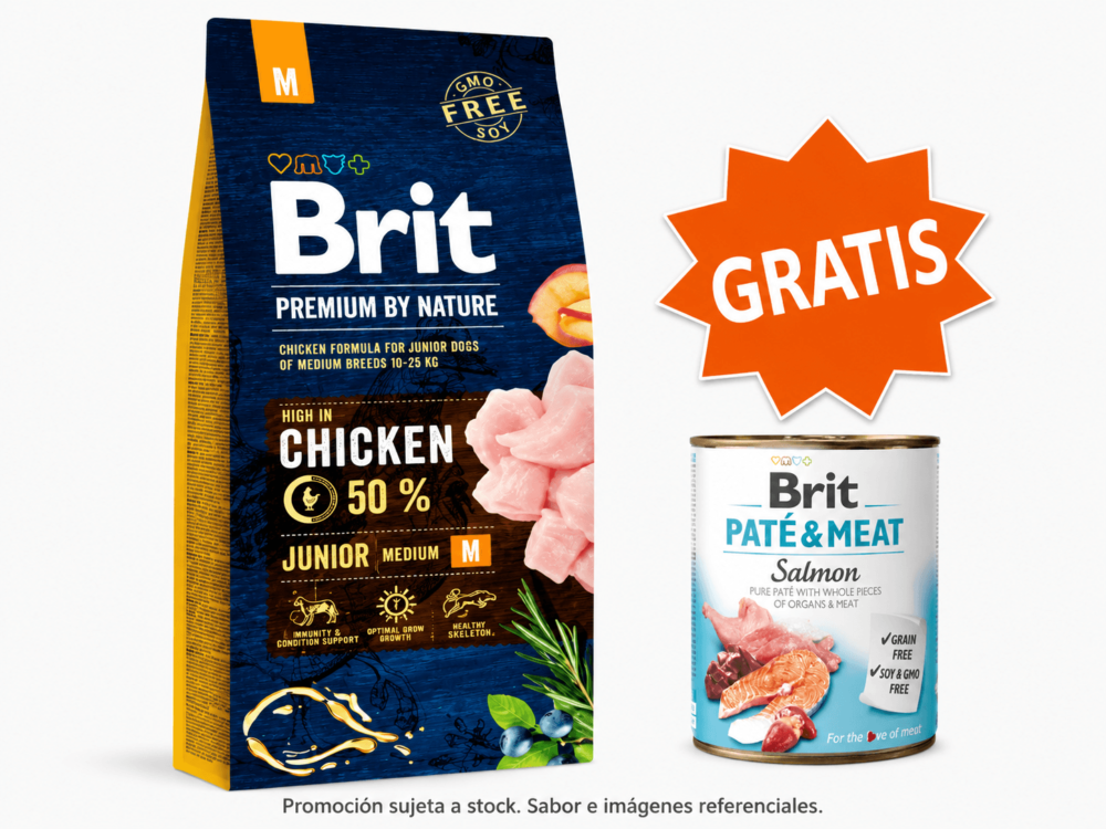 Brit Premium Junior Raza Mediana 15 kg para Cachorros