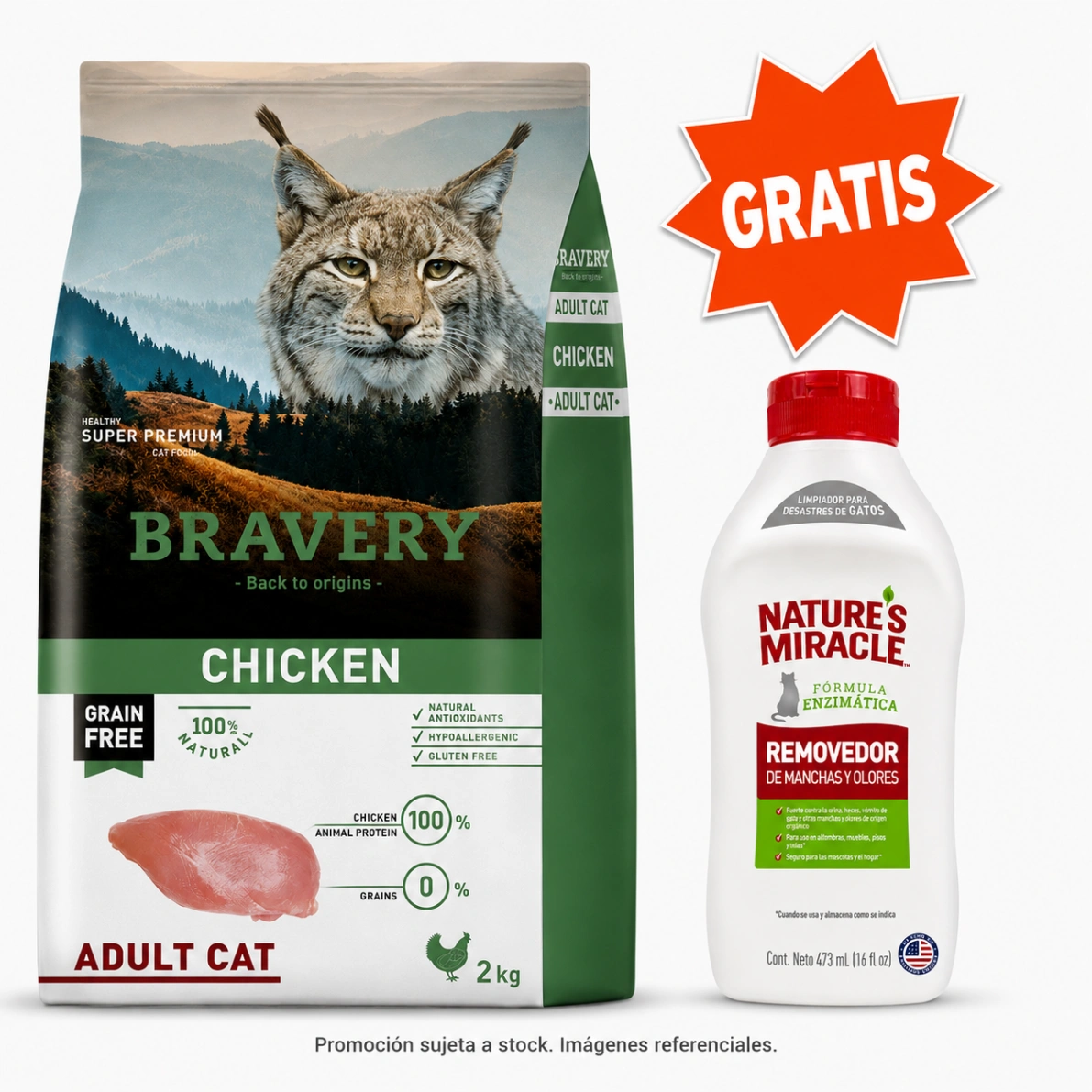 Bravery Gato Adulto Pollo 2 kg