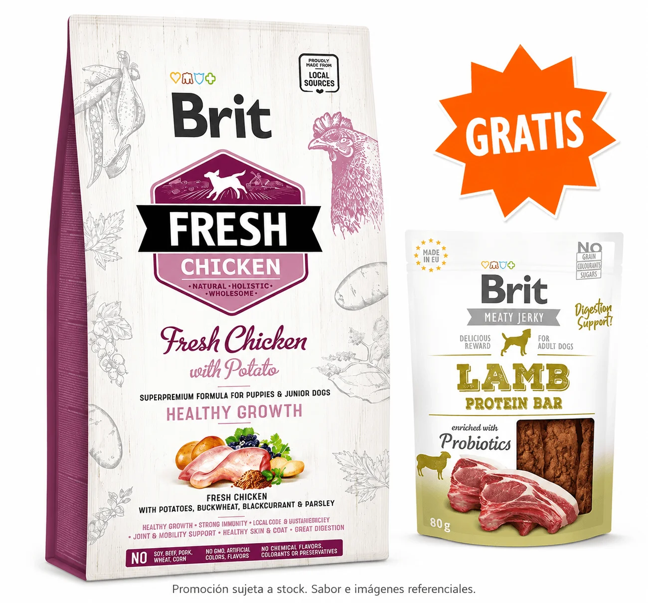Brit Fresh Puppy Pollo con Papa 12 kg Alimento Cachorros