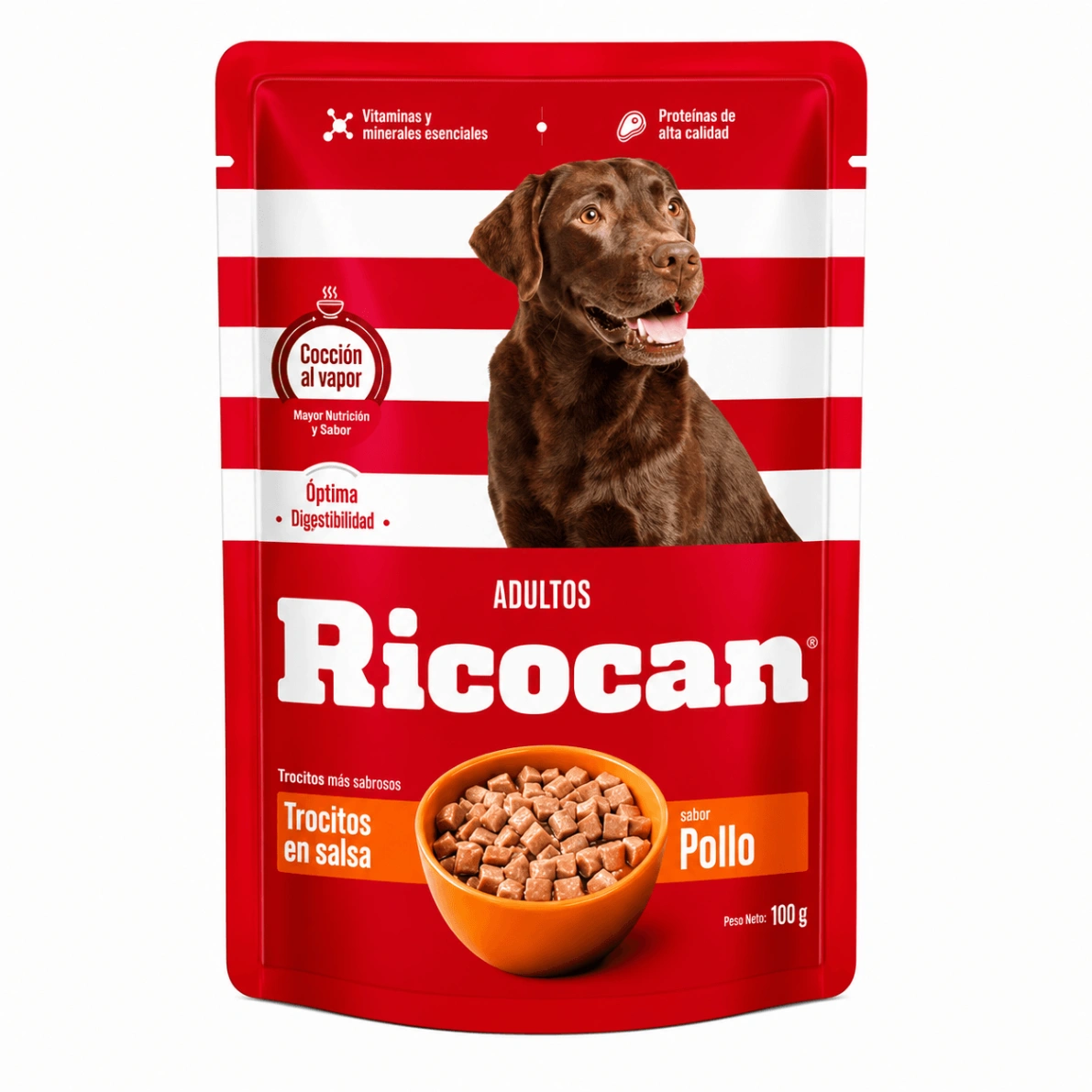 Ricocan Adulto Pouch Trocitos de Pollo en Salsa 100 g