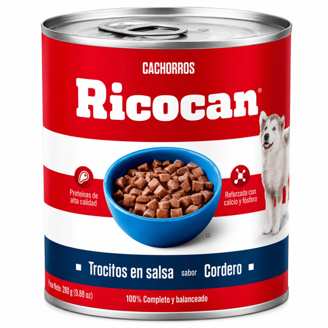 Ricocan Cachorro Cordero Trocitos en Salsa 280 Gr
