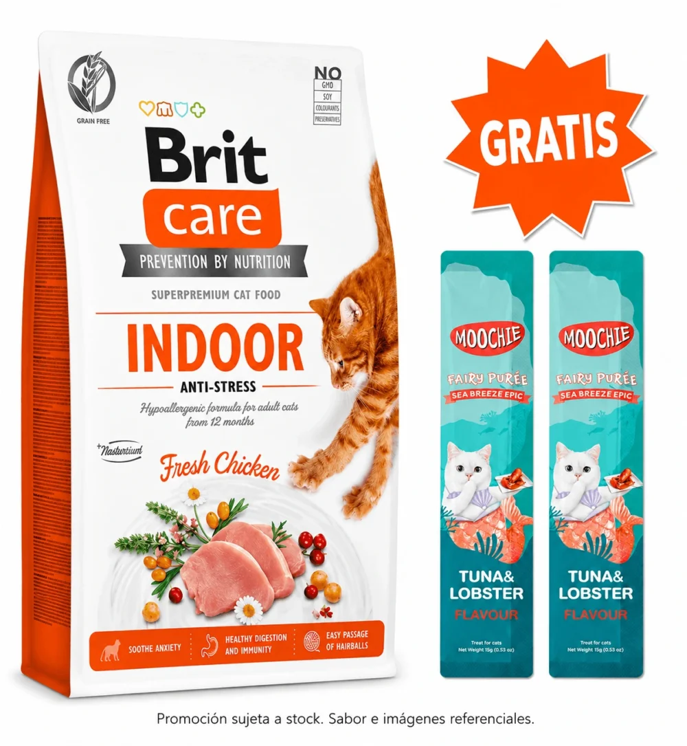 Brit Care Cat Indoor Anti Stress 2 kg para Gatos