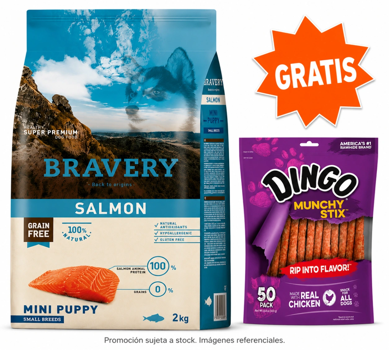 Bravery Mini Puppy Salmón 2 kg