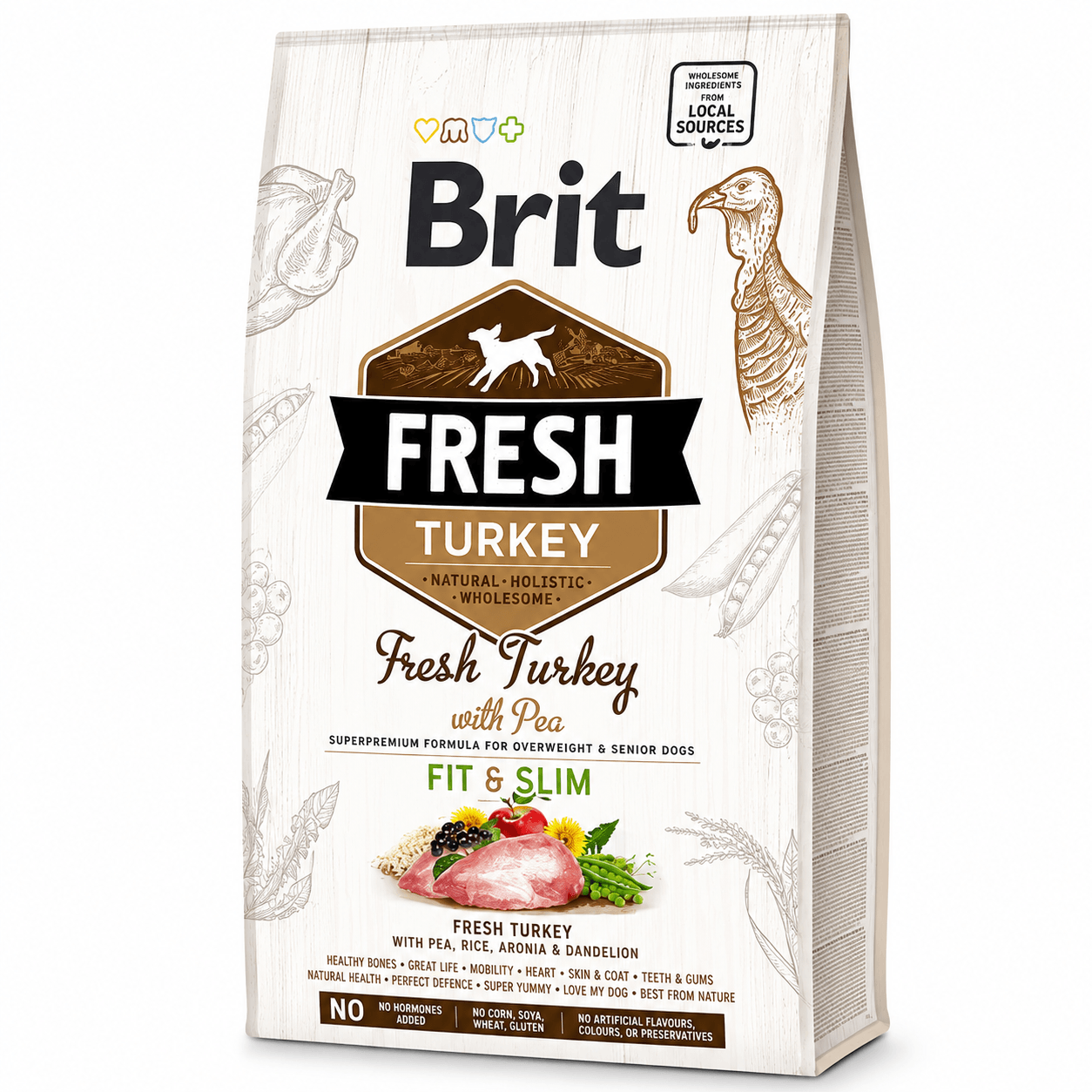 Brit Fresh Pavo con Arvejas Light Fit & Slim 2.5 kg