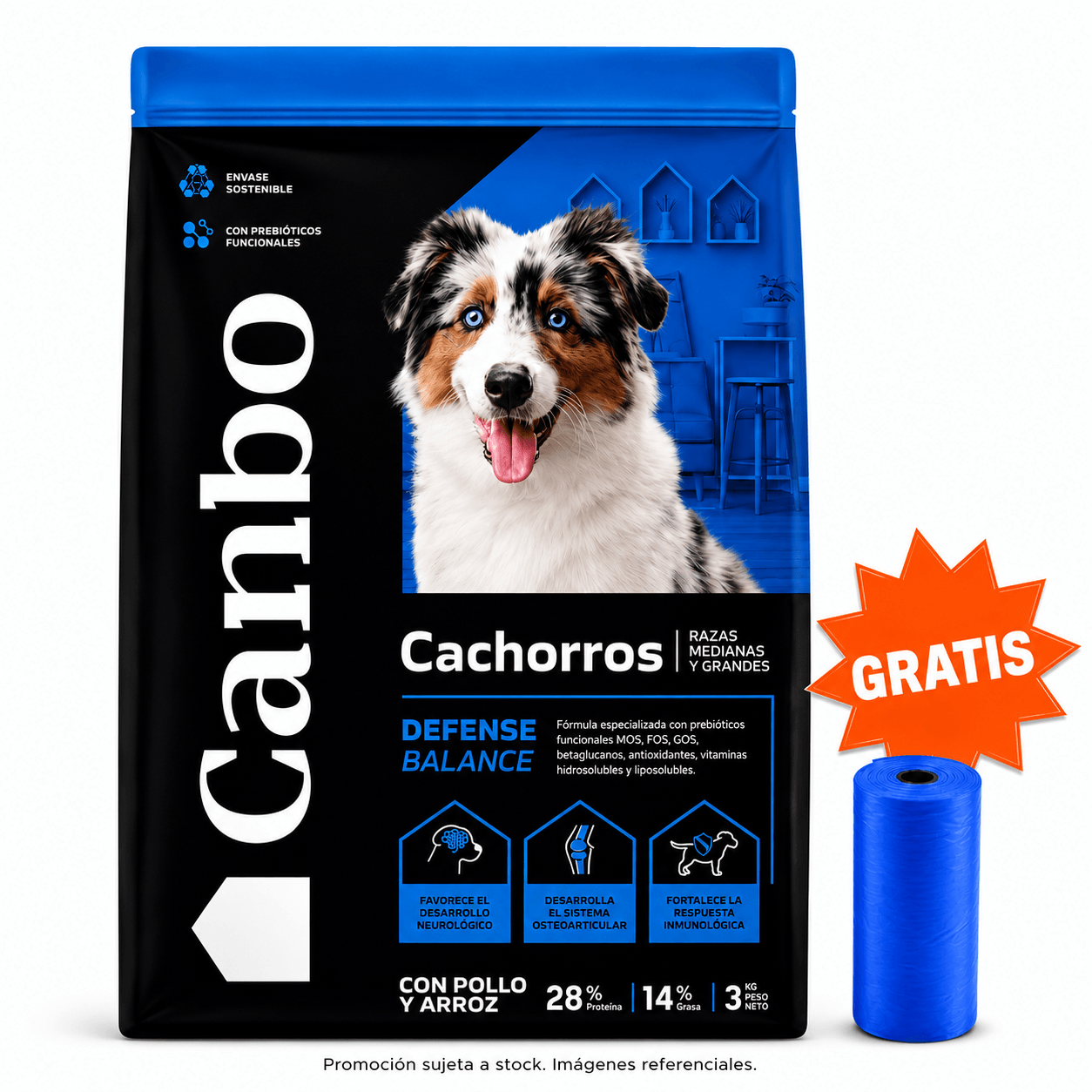 Canbo Cachorro Razas Medianas y Grandes Pollo 3 kg