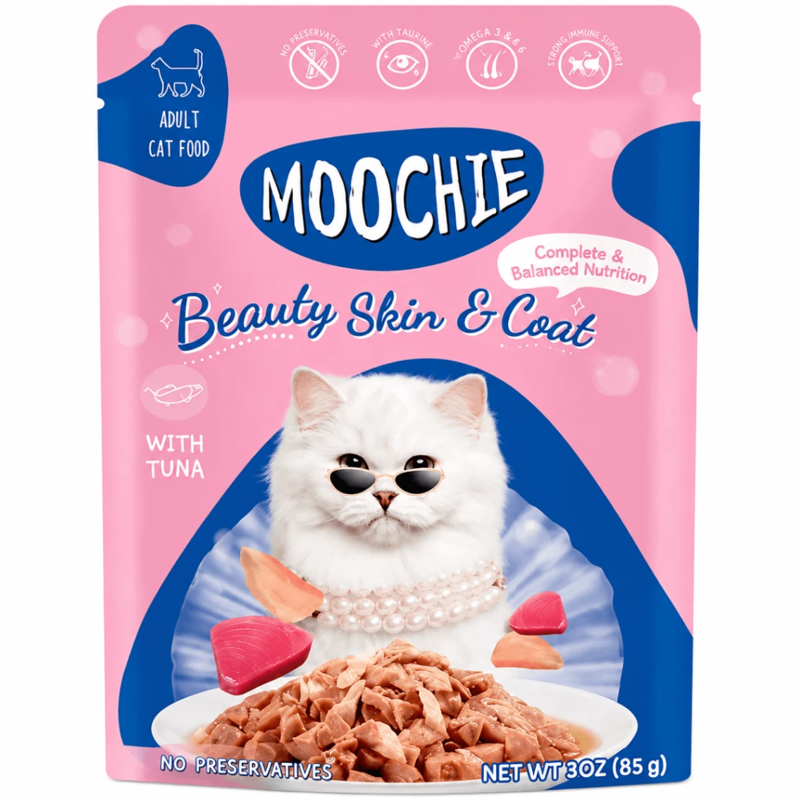 Moochie Desmenuzado Atún Lindo Pelaje 70 g