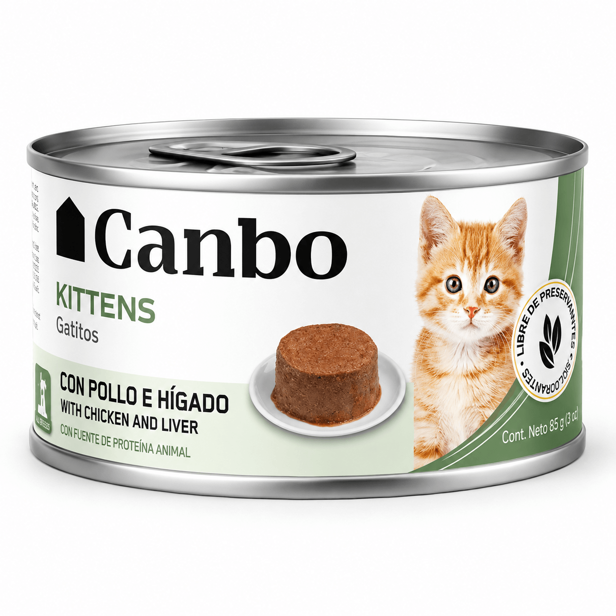 Canbo Lata Kitten Pollo e Higado 85g para gatitos