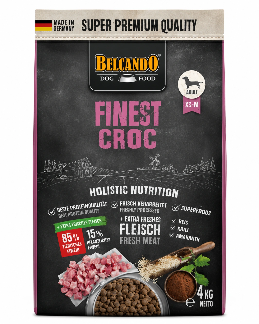 Belcando Adulto Finest Croc Pato XS-M 4 kg