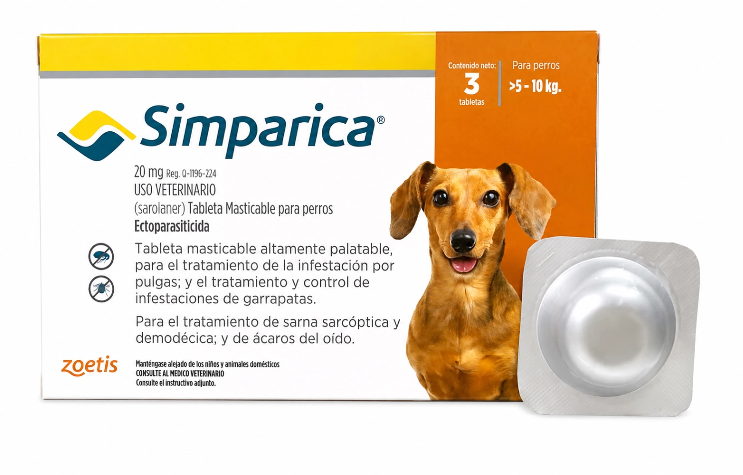 Simparica 20 mg 5 a 10 Kg