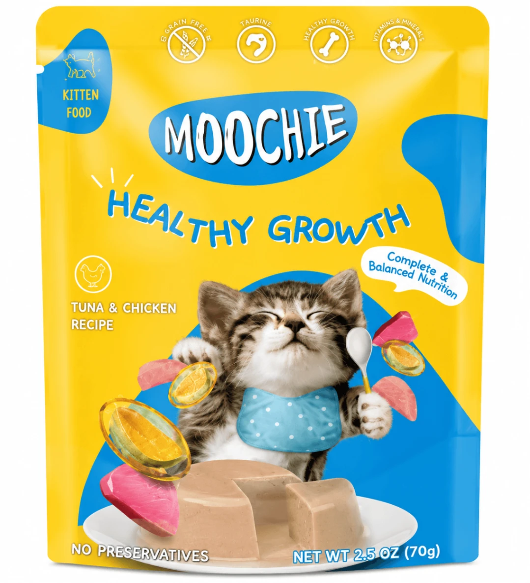 Moochie Mousse Kitten Atún y Pollo 70 g
