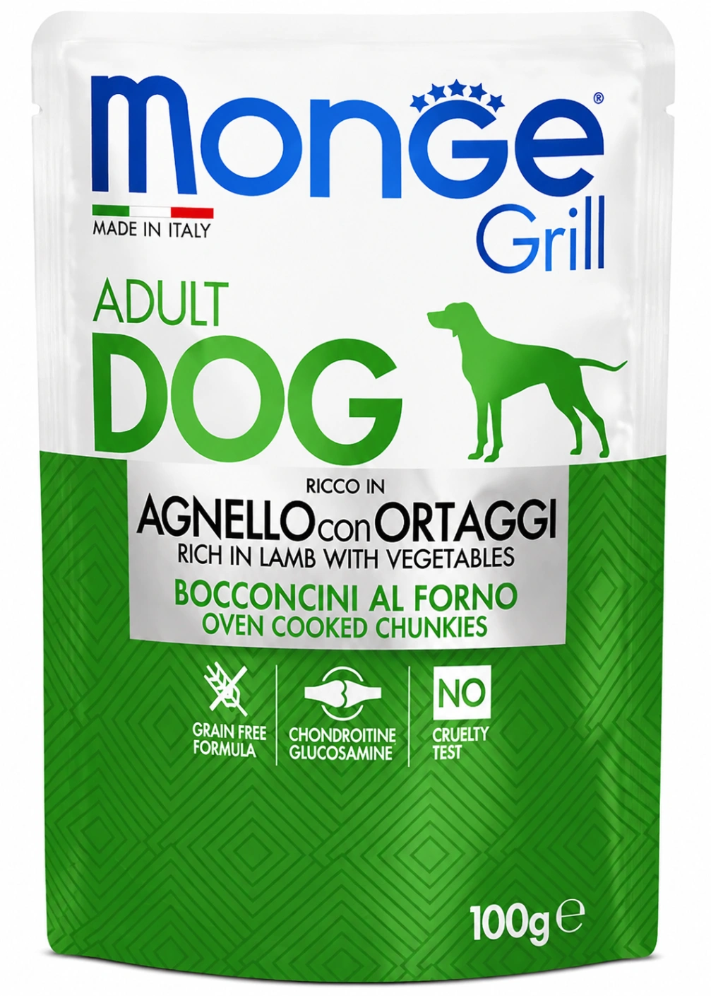 Monge Grill Perro Adulto Cordero con Vegetales 100 g