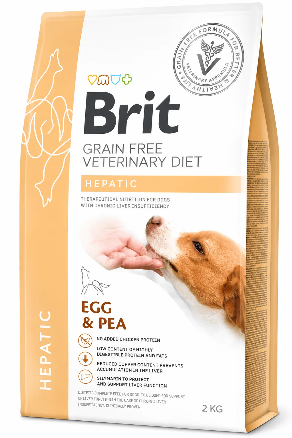 Brit Hepatic Huevo y Arveja 2 kg para Perros