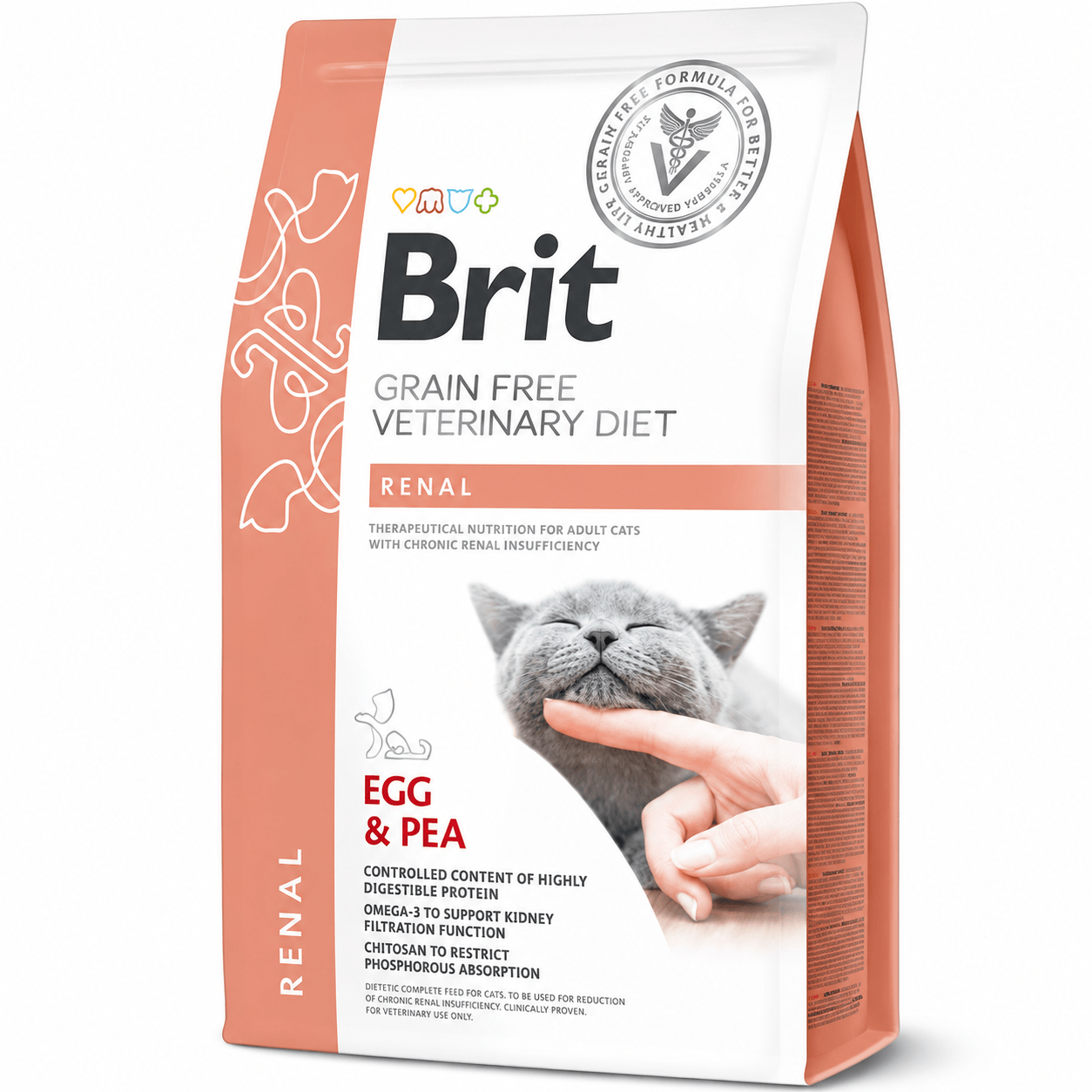 Brit Veterinary Diet Renal para Gatos Huevo y Arverja 2 kg
