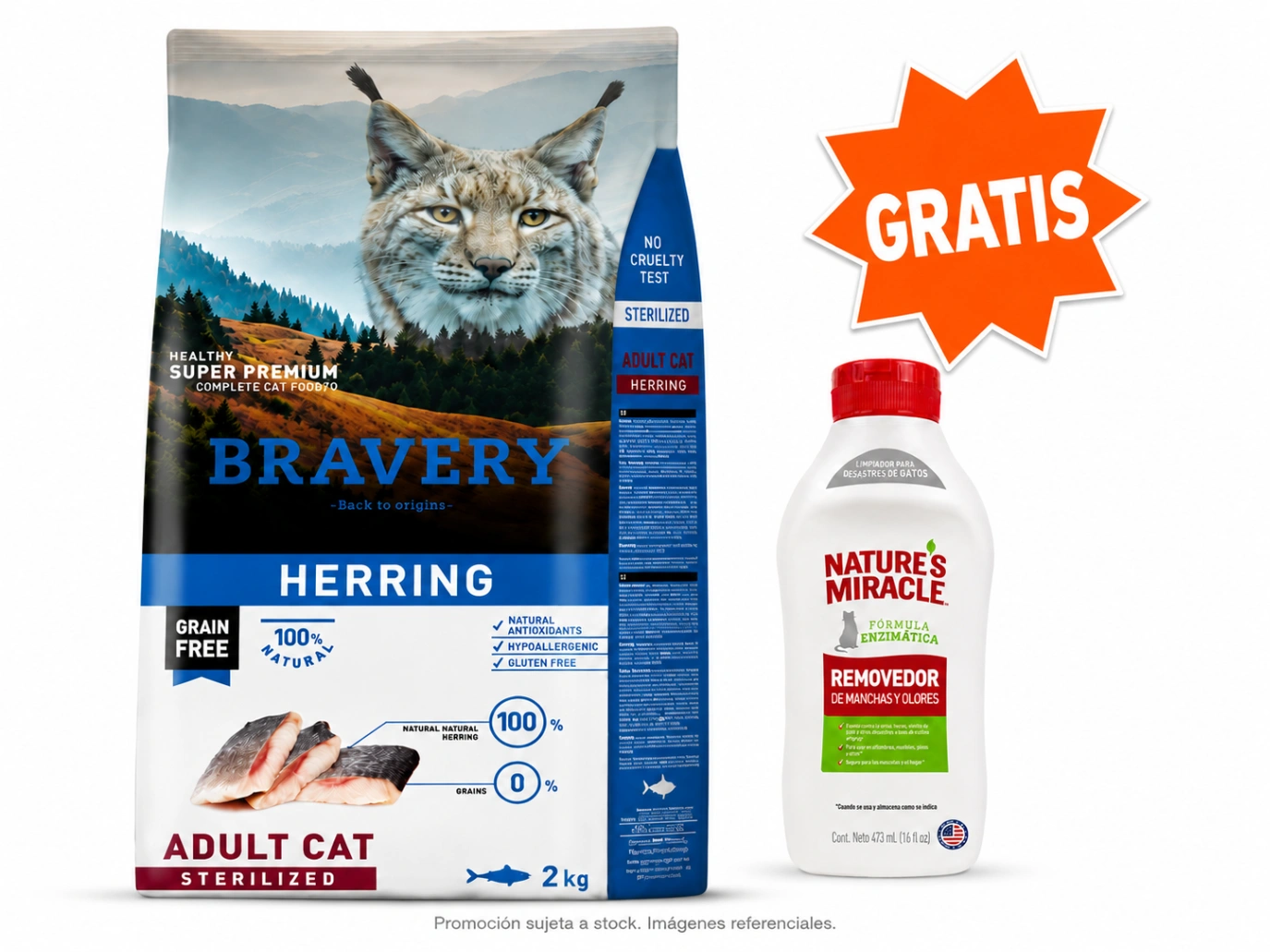 Bravery Gato Adulto Esterilizado Arenque 2 kg