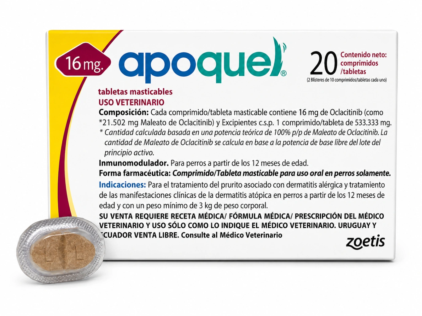 Apoquel Masticable 16 mg