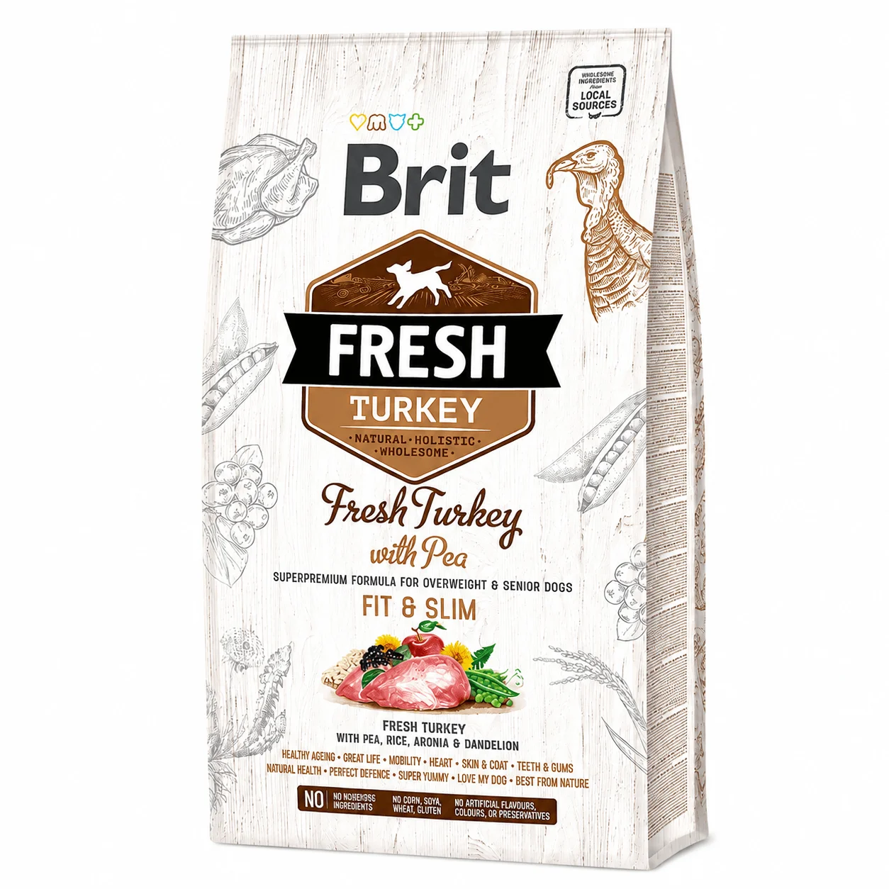 Brit Fresh Light Fit & Slim Pavo con Arvejas 12 kg