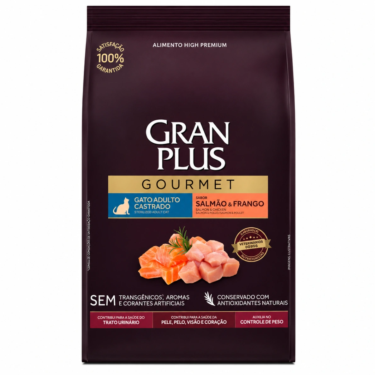 Gran Plus Gourmet Gato Castrado Salmón y Pollo 3 kg