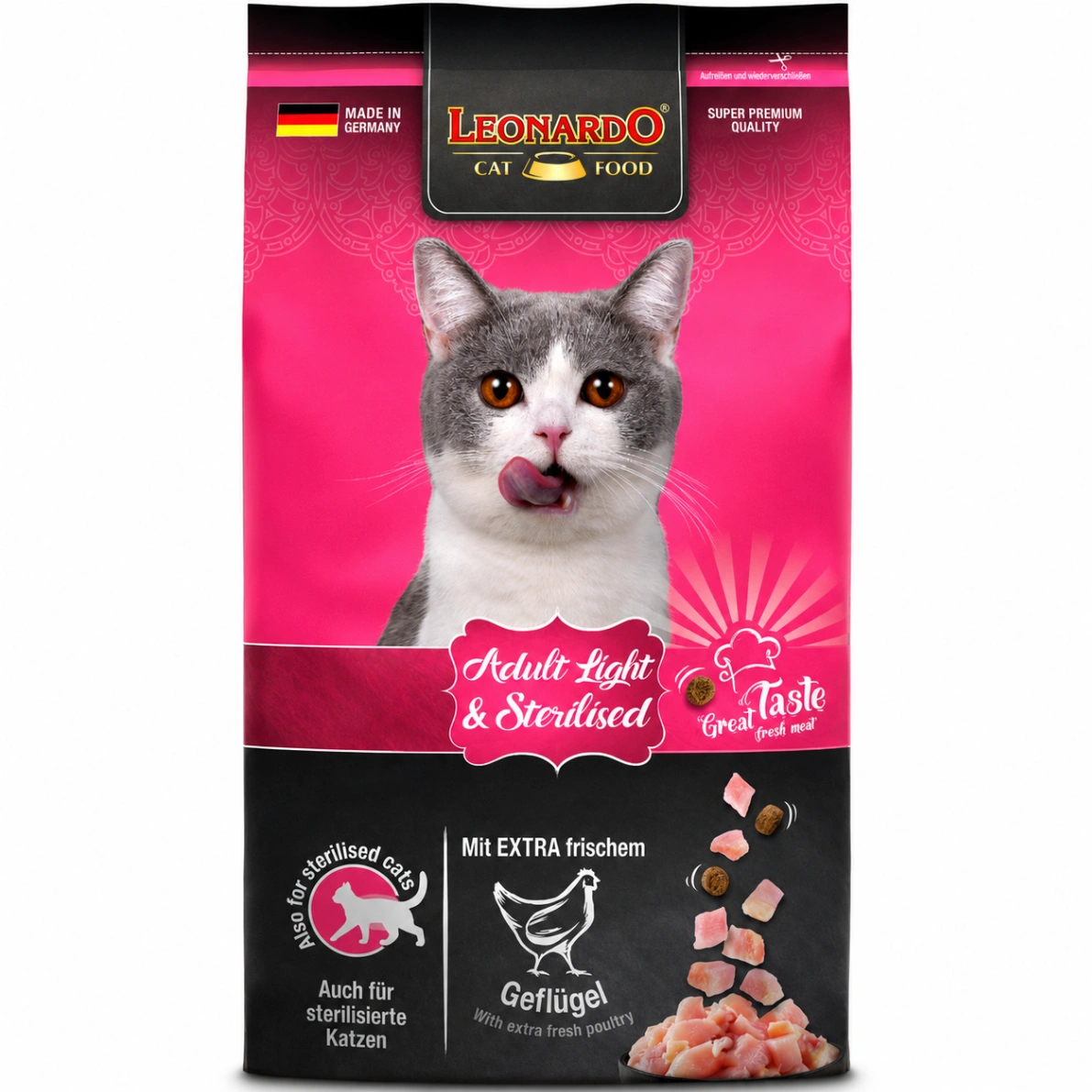 Leonardo Light Sterilised Libre de Granos 1.8 kg