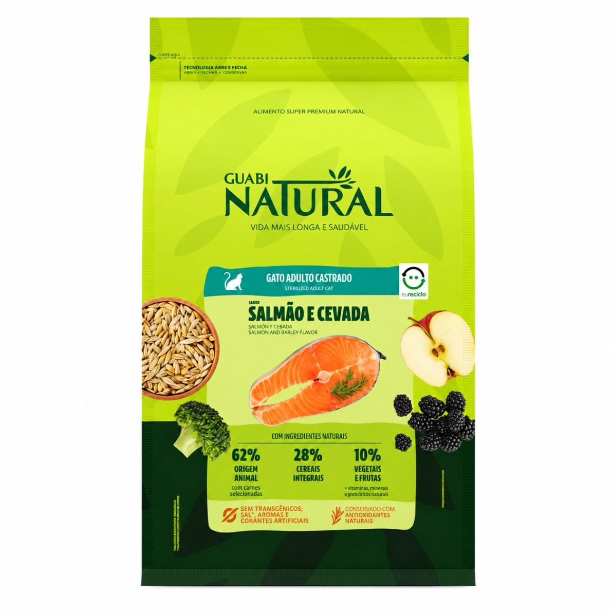 Guabi Natural Gato Castrado Salmón y Cebada 7.5 kg