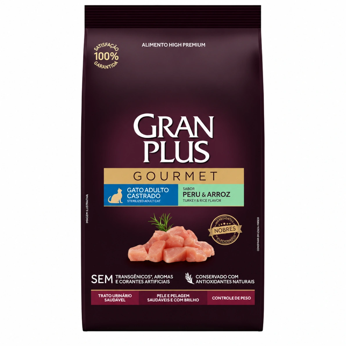 Gran Plus Gourmet Gato Castrado Pavo y Arroz 3 kg