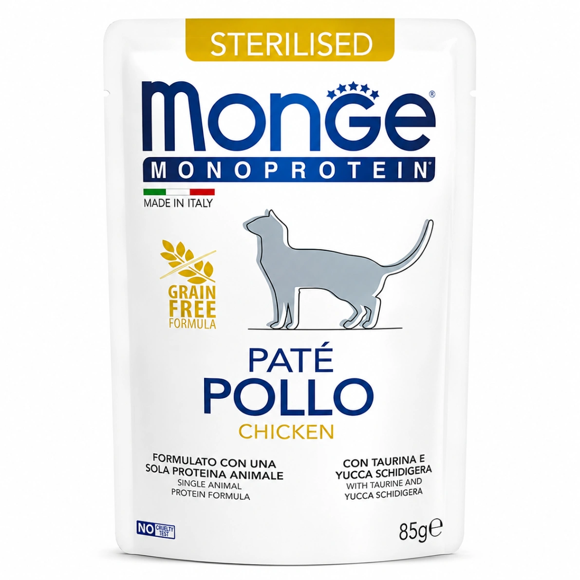 Monge Monoprotein Gato Esterilizado Pollo Paté 85 g