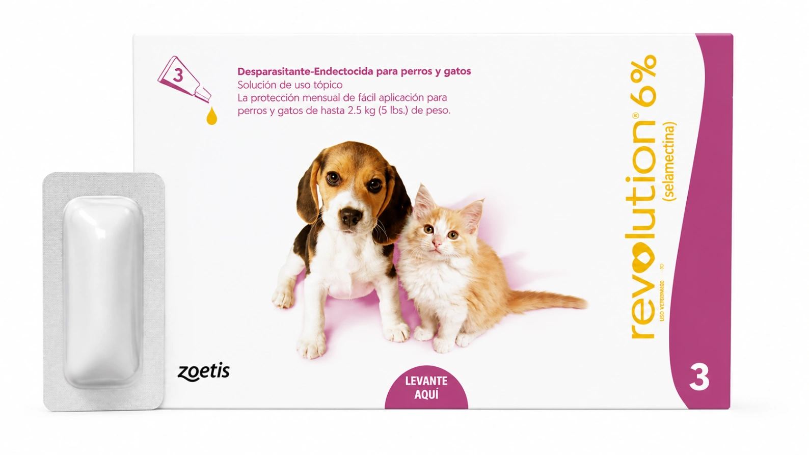 Revolution Rosado 0.25 mL Hasta 2.5 kg x 1 Pipeta