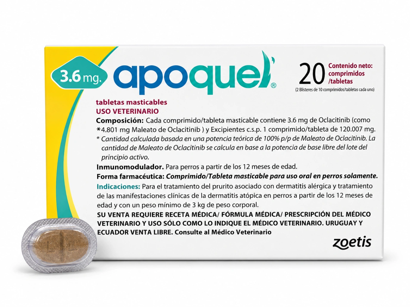 Apoquel Masticable 3.6 mg x 1 Tableta