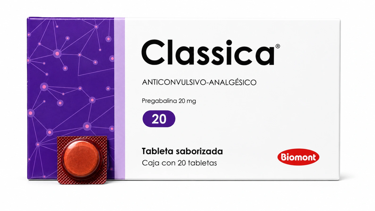Classica Pregabalina 20 mg x 1 Tableta