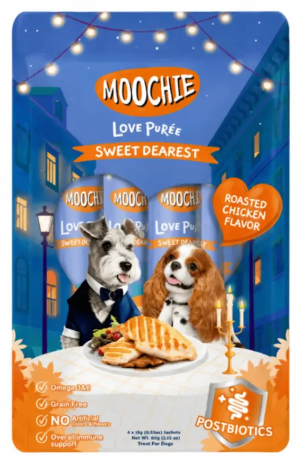 Moochie Roasted Chicken Dog x 4 Tubos